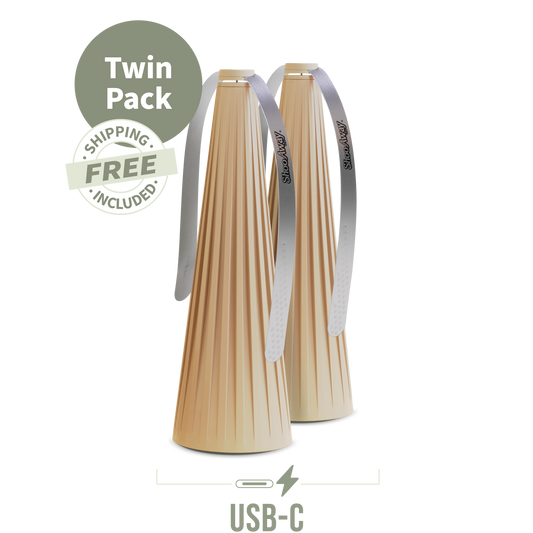 ShooAway - Rechargeable Bamboo Fluted - Twin Pack (Natural)